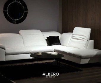 Video sedačka Home vo svetlej farbe látky