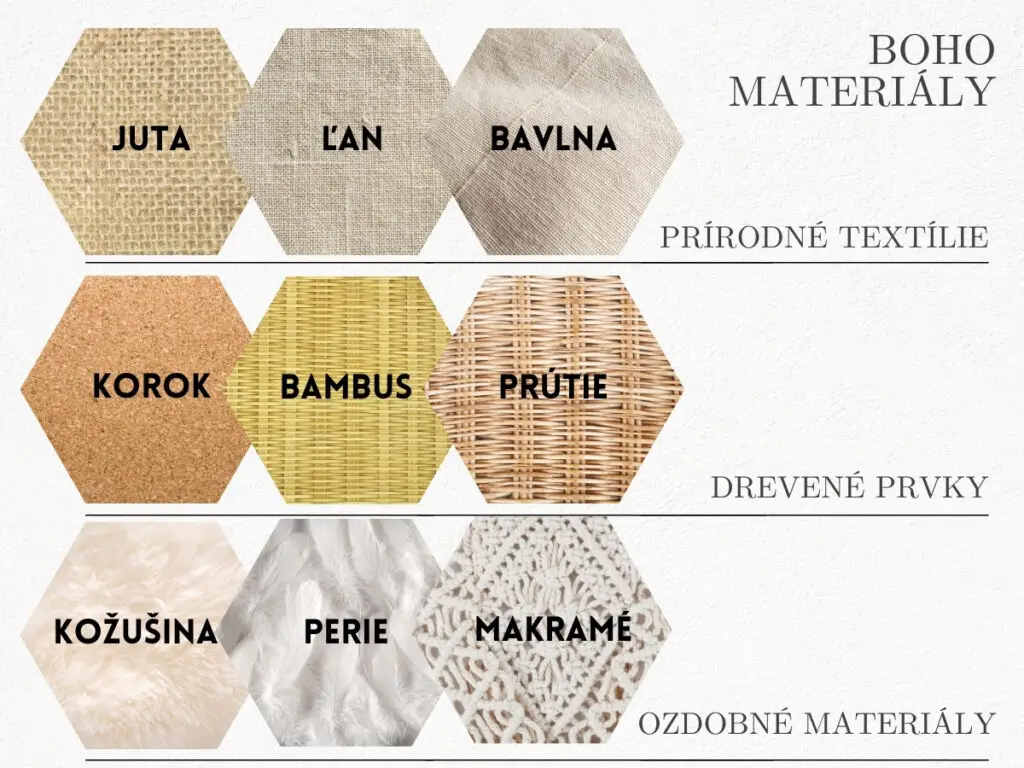 Boho materiály