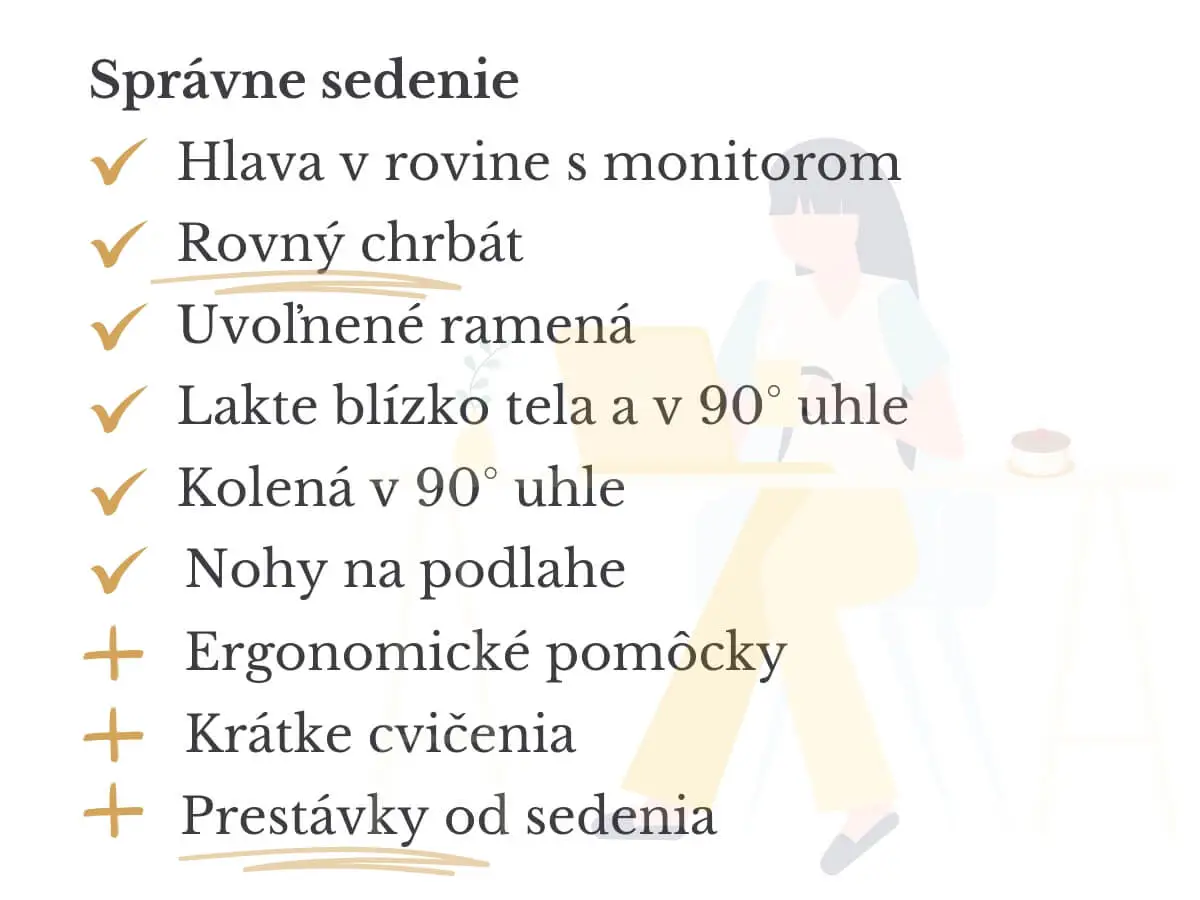 správne sedenie