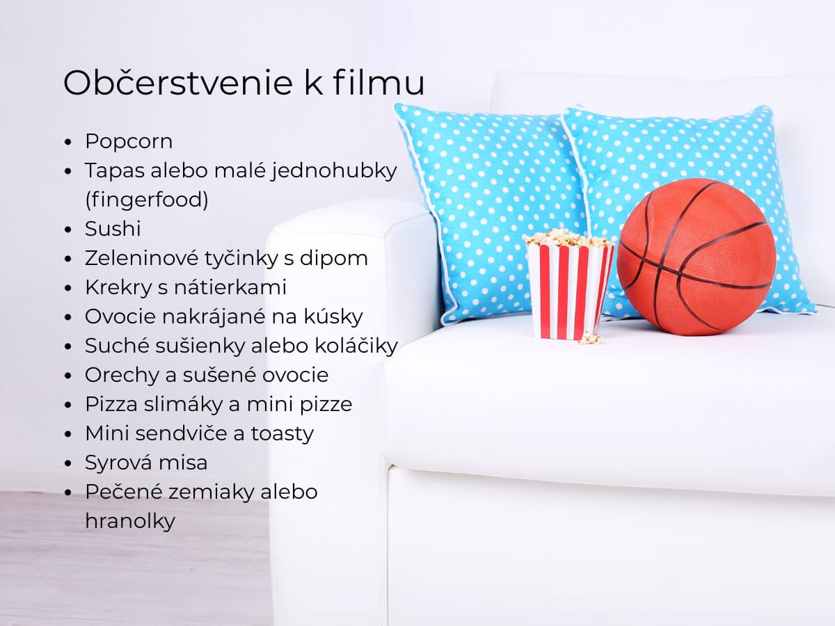 Tipy na večerné občerstvenie k filmu.